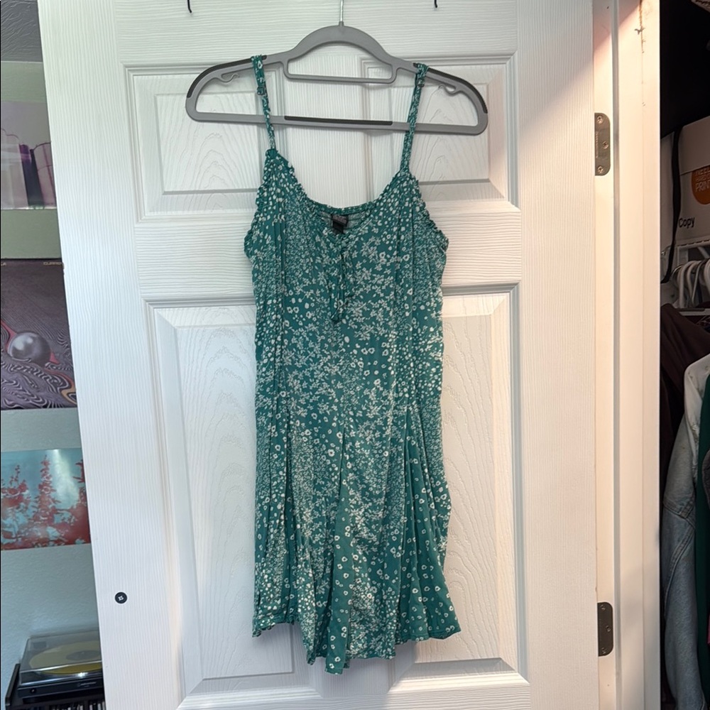 Wild Fable Teal Floral Mini Dress